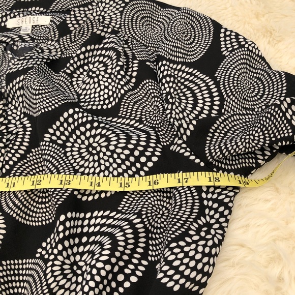 Spense black & white circle shirt dress 10 - Picture 7 of 8